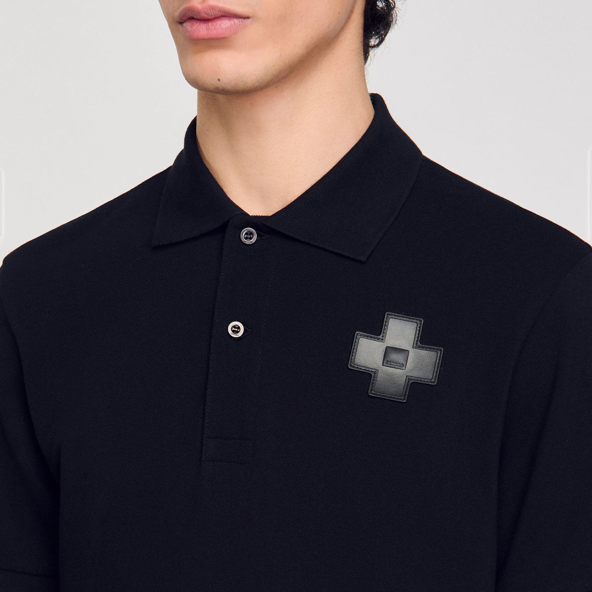 Sandro Cotton polo shirt Black