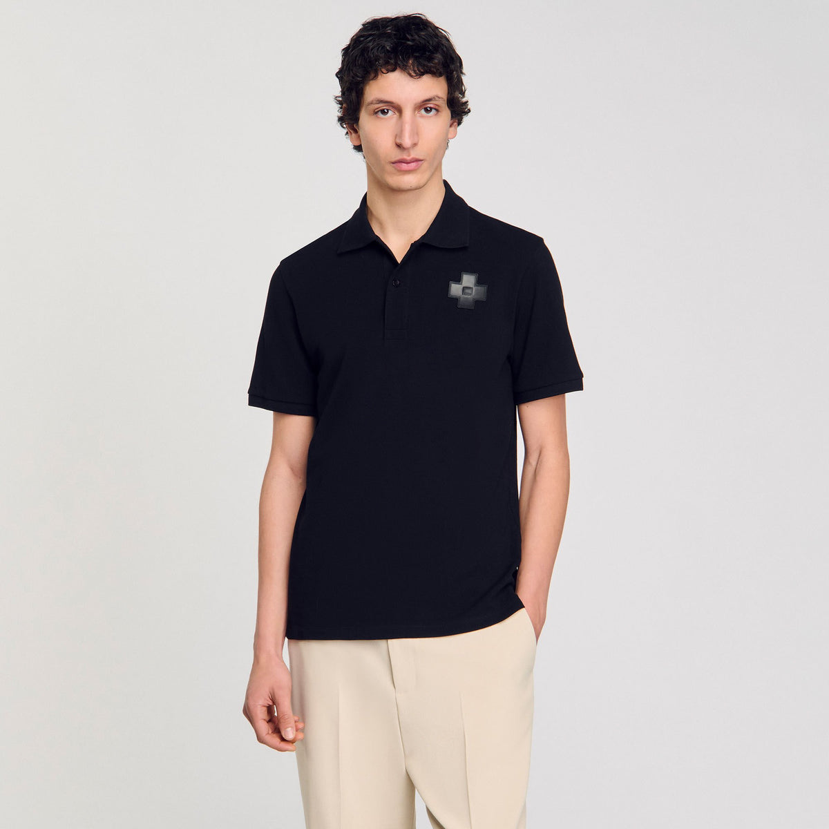 Sandro Cotton polo shirt Black