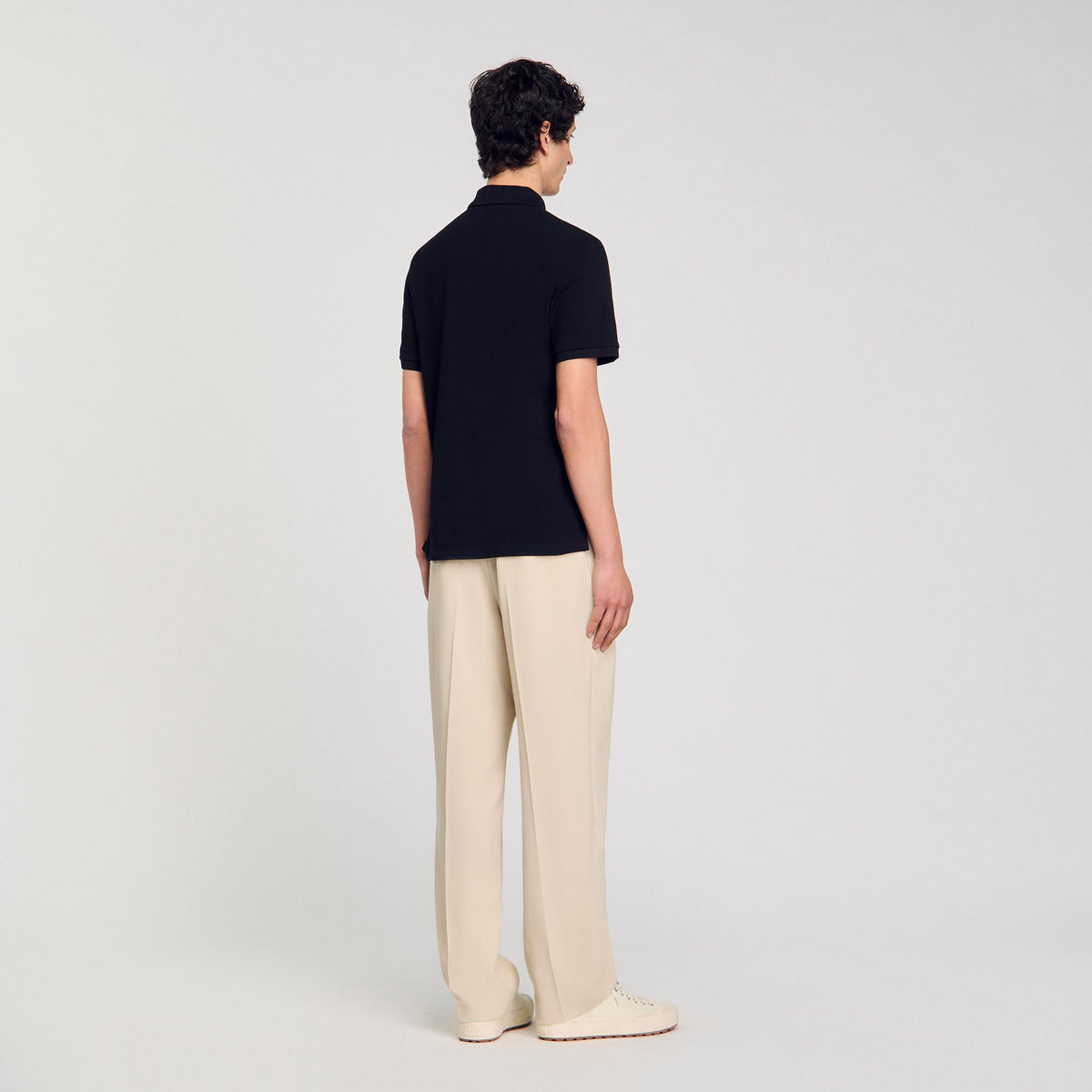 Sandro Cotton polo shirt Black