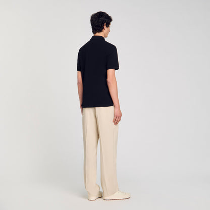 Sandro Cotton polo shirt Black