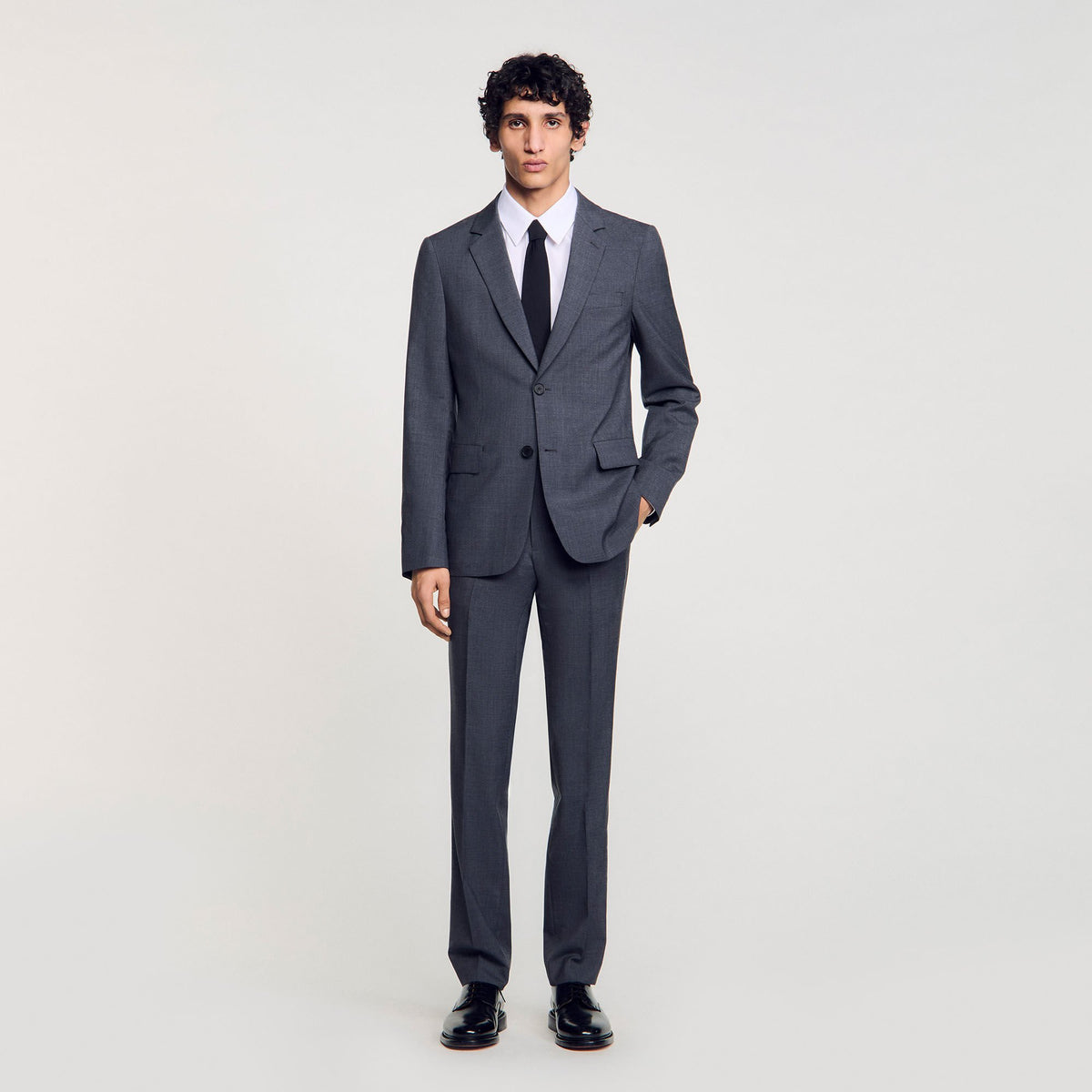 Sandro Wool suit jacket Mocked Grey