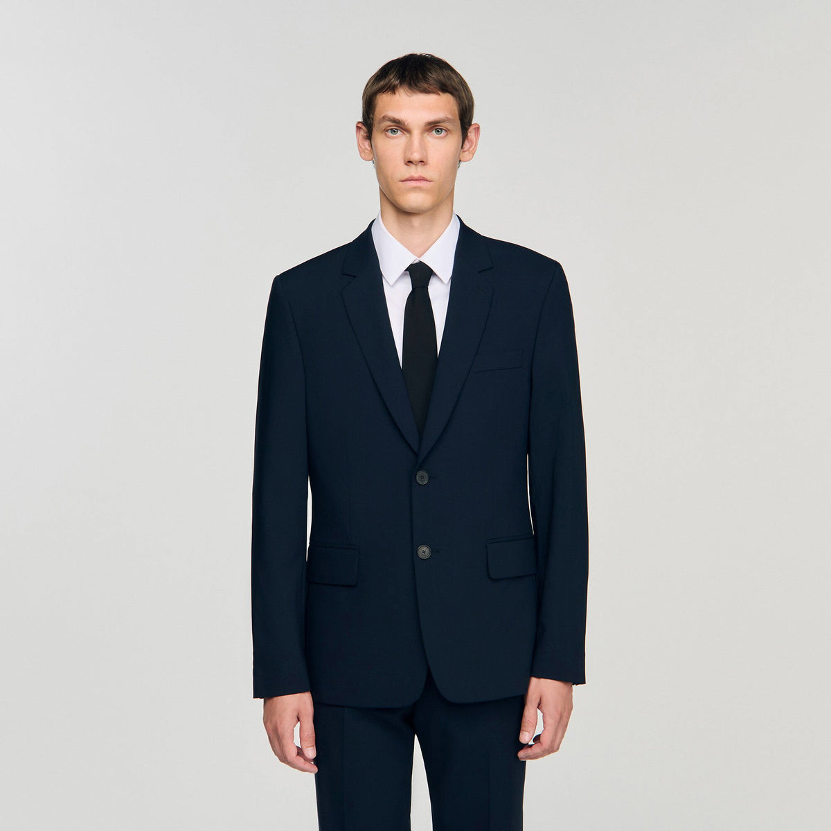 Sandro Wool suit jacket Navy Blue