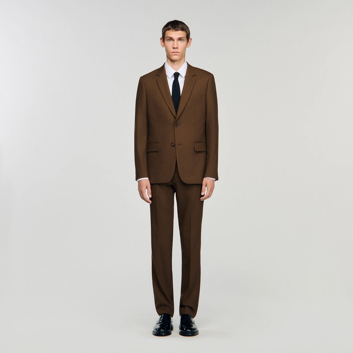Sandro Wool suit jacket Tobacco Brown